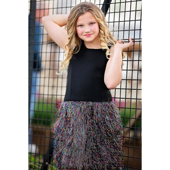 sz 16 NEW Zoe Ltd Color War Roxi Neon Sparkly Flutter Mesh Skirt Tween Dress - Picture 4 of 4